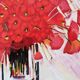 Michel Henry : Bouquet de coquelicots, sérigraphie originale signée