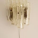 Vintage lucite wall lamp in ice glass model 1970s
