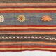 6x9 Red & Blue Striped Pattern Handmade Kilim Rug, 175x275Cm