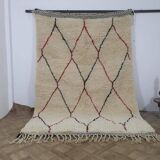 Tapis en laine fait main berbère taille 100 x 200 cm