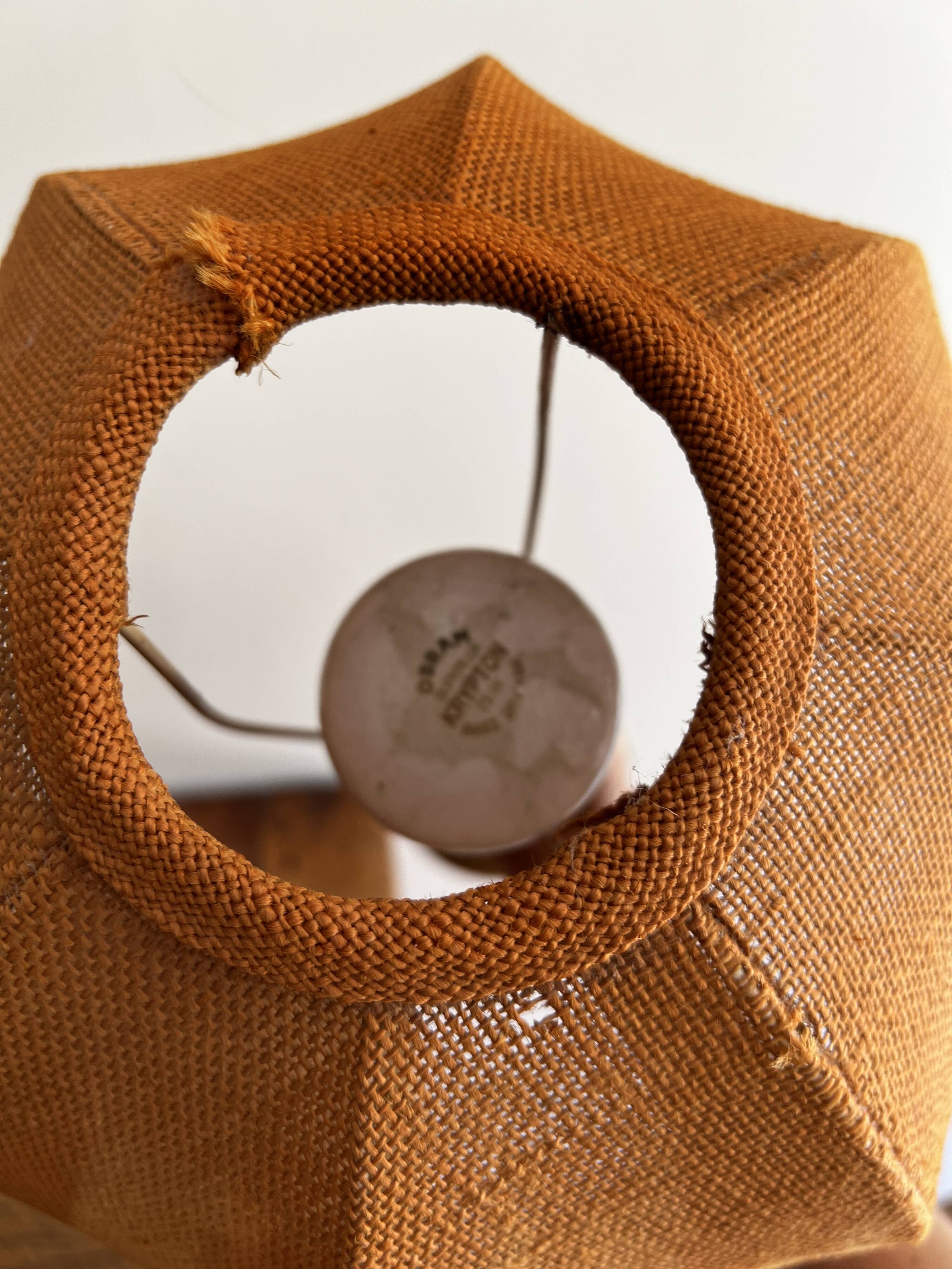 Pair of vintage wooden foot lamps