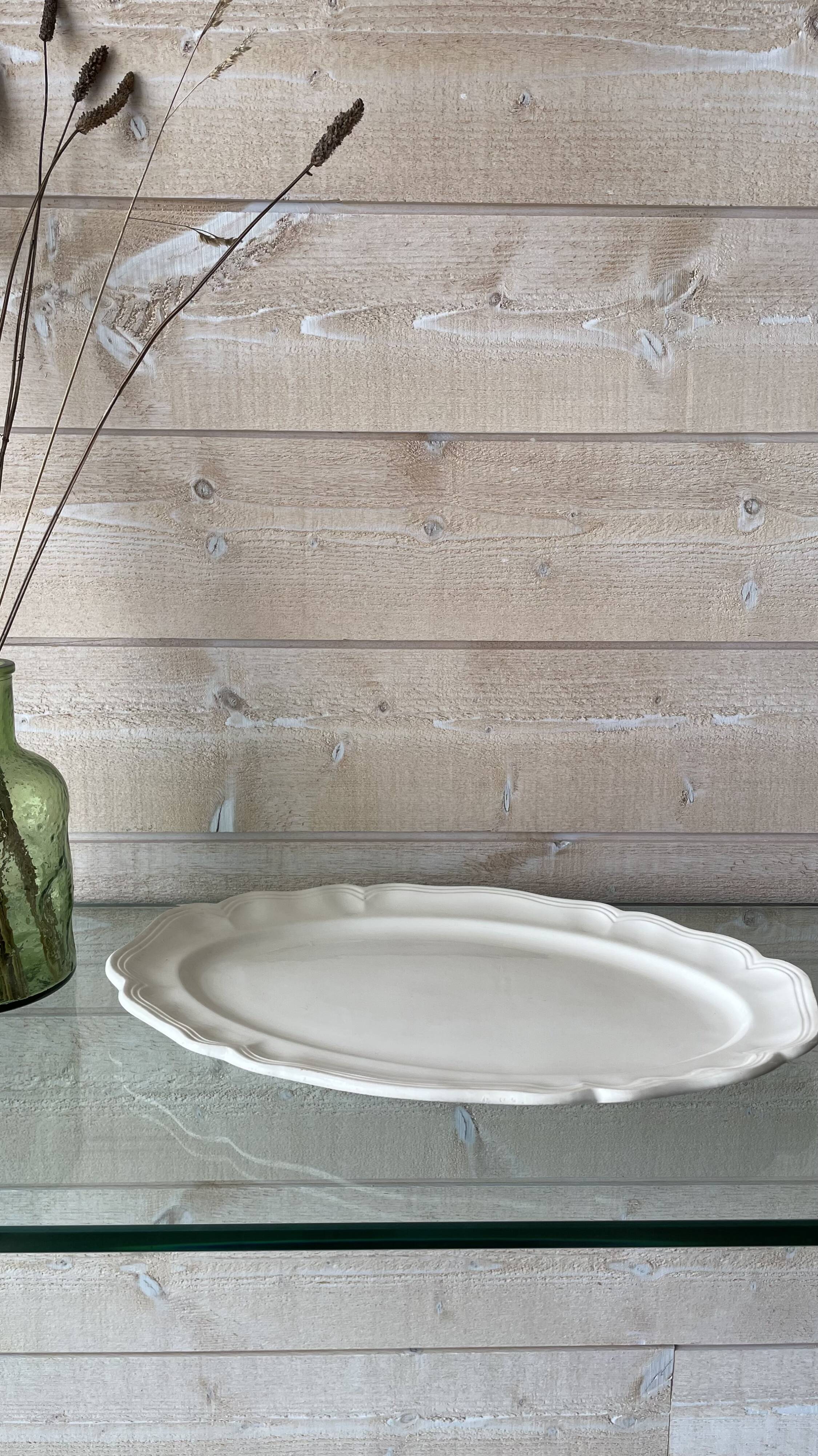 Sarreguemines France vintage oval serving dish