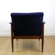 Vintage navy blue easy chair, 1970s
