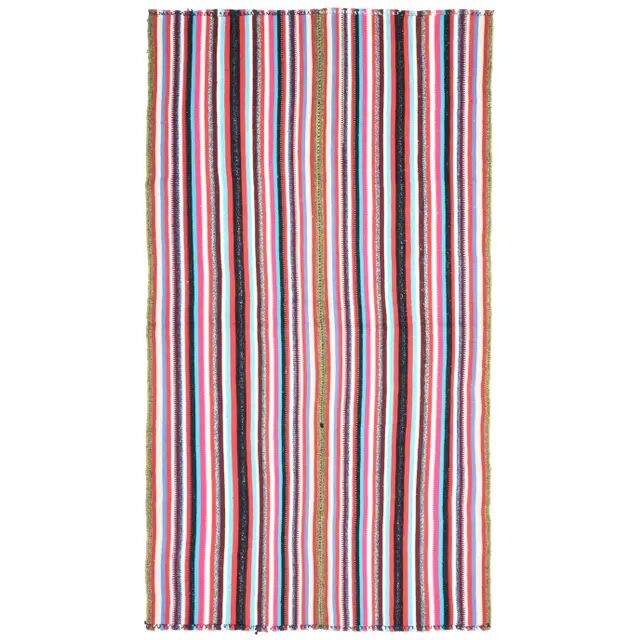 Tapis vintage turc Oushak fait main en laine et coton, années 1970