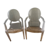 2 Kartell Louis Ghost armchairs