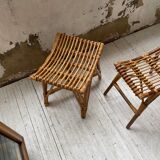 Set 3 rattan stools