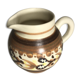 Old Quimper ceramic beige vintage ceramic jug