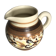 Old Quimper ceramic beige vintage ceramic jug