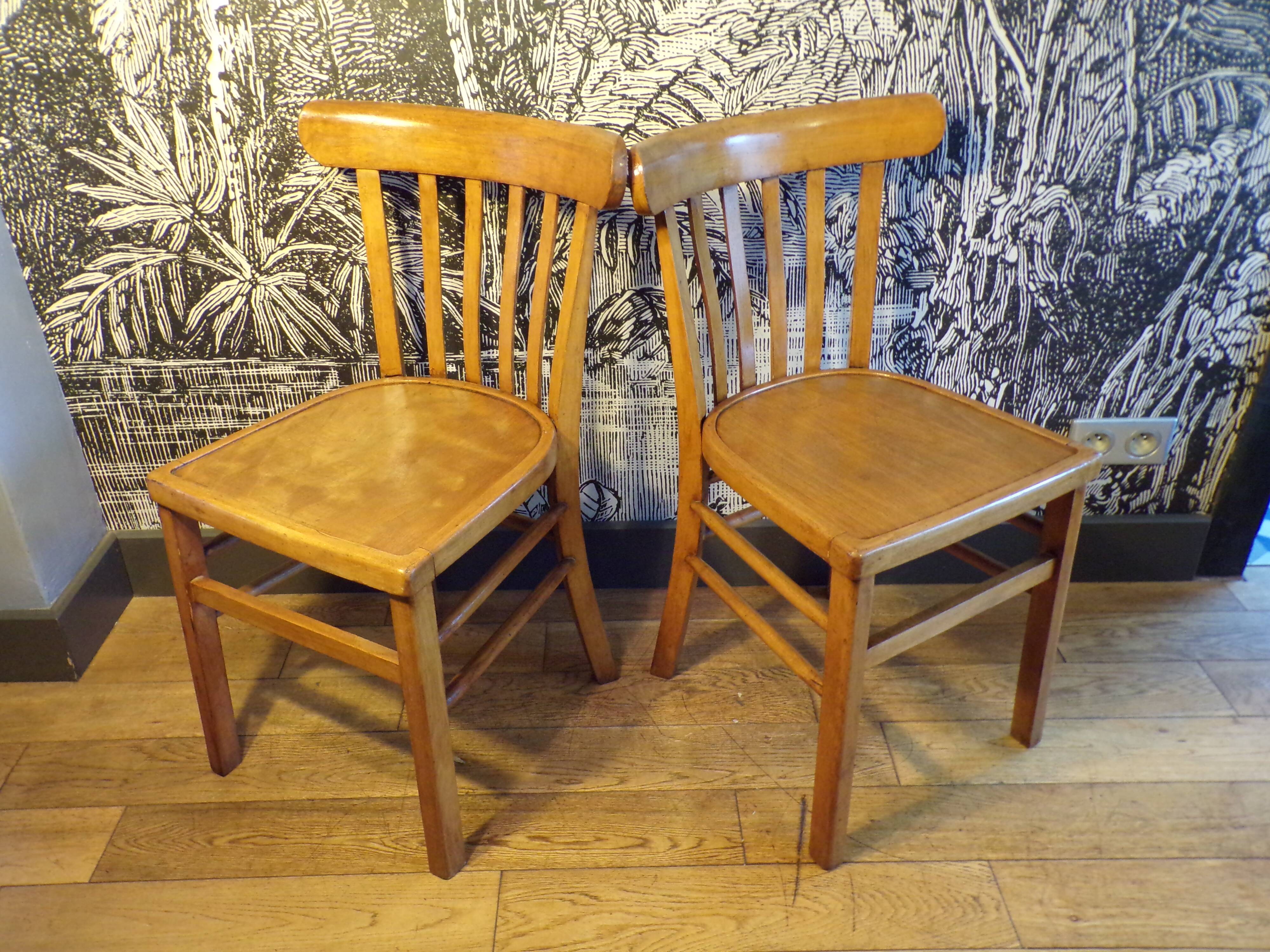 Pair of bistro chairs 1950