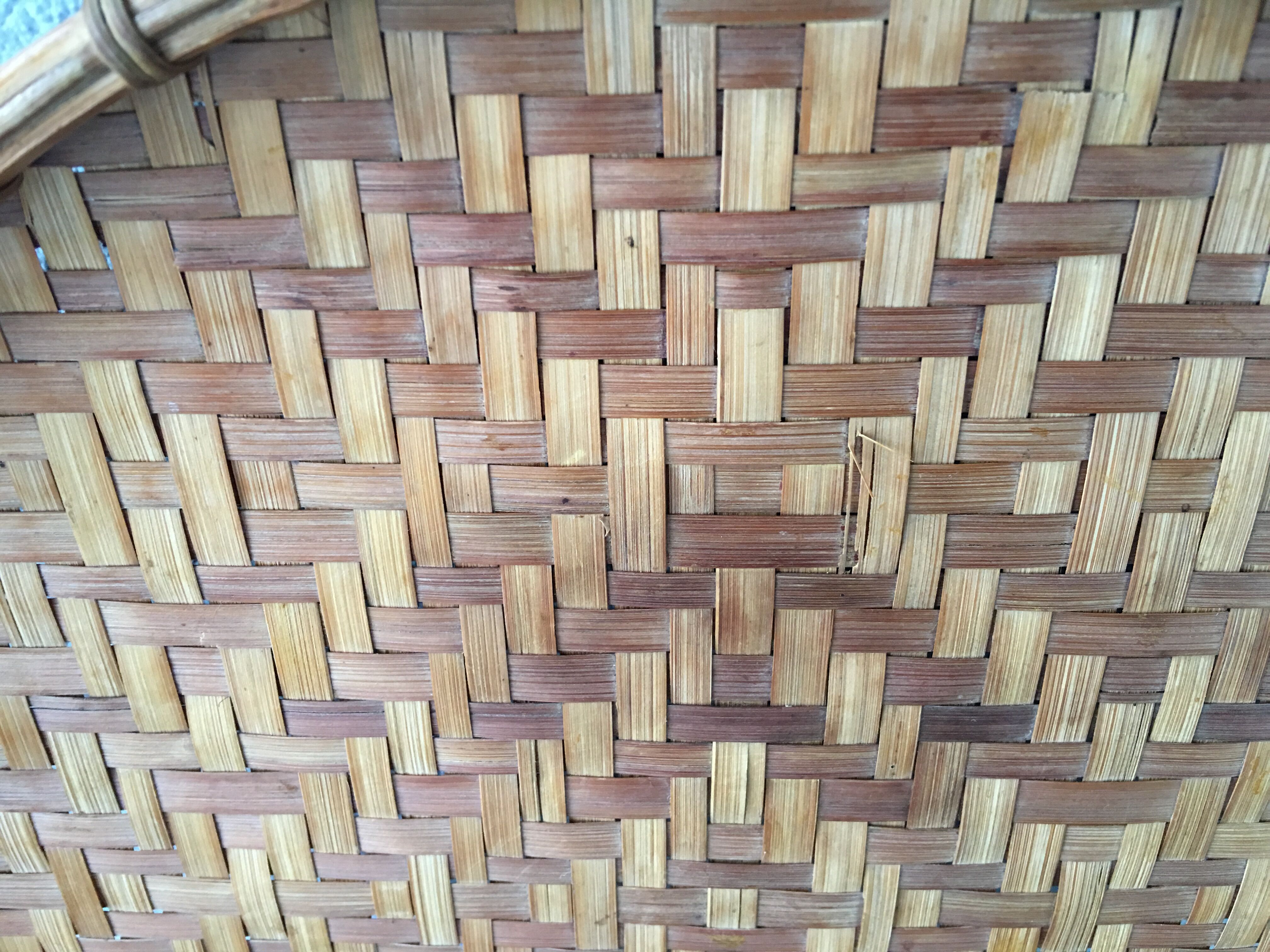 Braided bamboo platter 1970