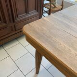 Art Deco Raw Solid Oak Table