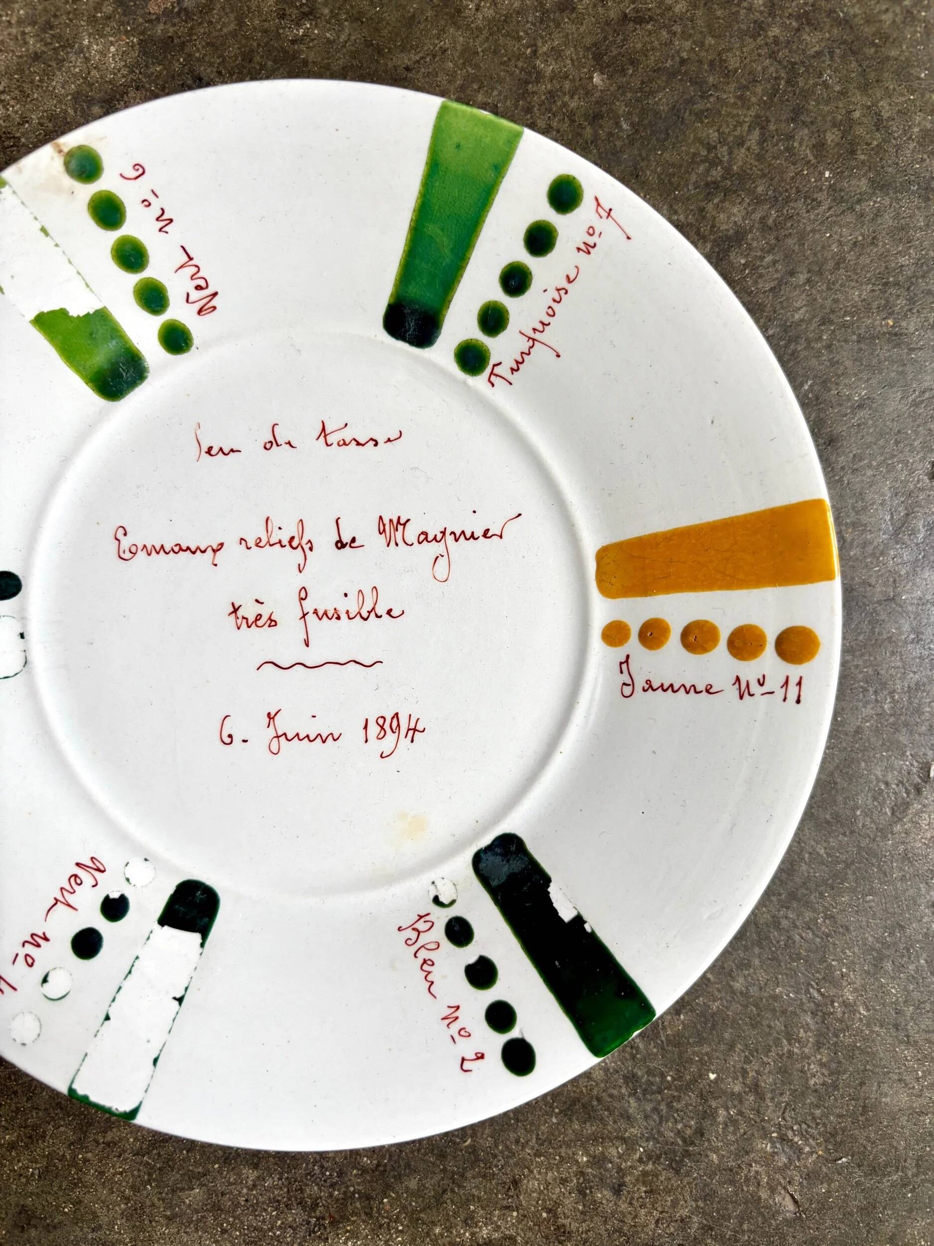 Polychrome Lunéville dessert plate, 1894