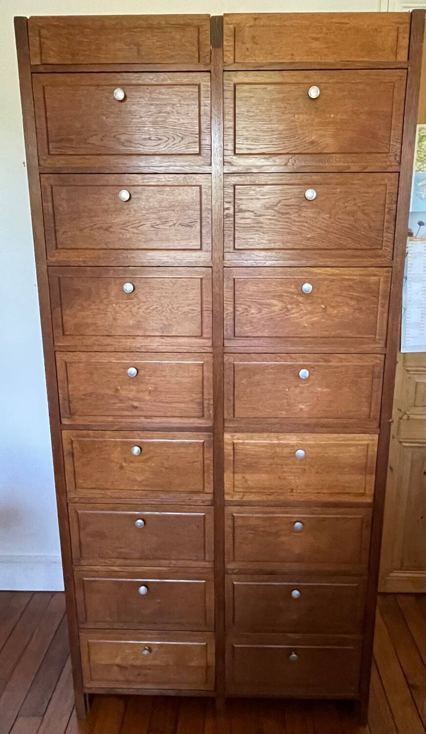 Oak storage cabinet