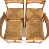 Set of 4 Scandinavian "Asserbro" chairs, Børge Mogensen, Sweden, 1960