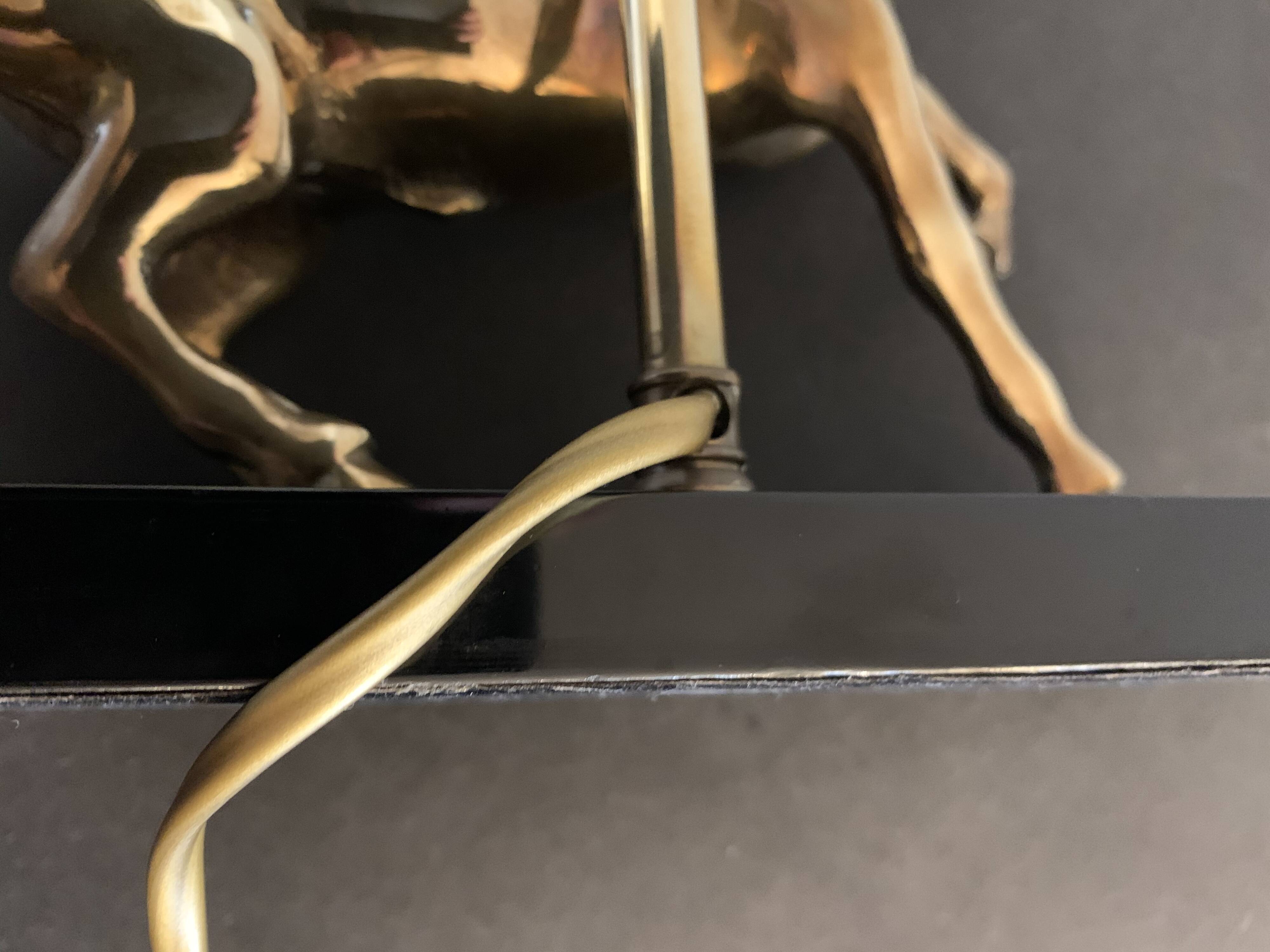 Brass horse lamp 1970