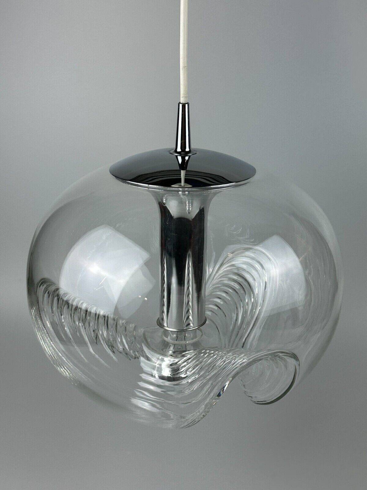 60s 70s ceiling lamp hanging lamp Peill & Putzler "Wave" Koch & Lowy Design