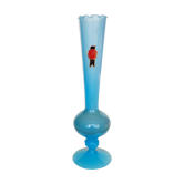 Soliflore vase in blue Italian opaline