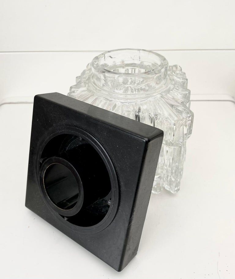 Glass and bakelite ceiling lamp