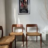 Model 75 straw chairs Niels O. Moller 1950