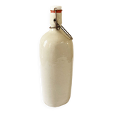 Ancienne bouillotte en grès émaillée gris clair
