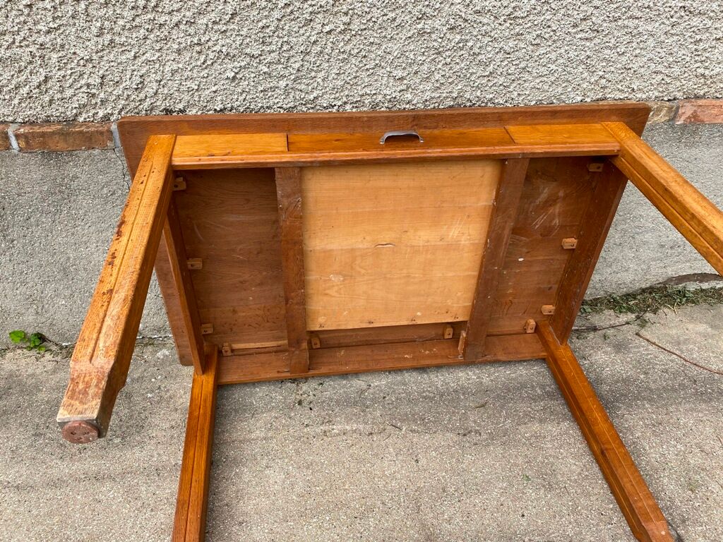 Solid oak farm table with 1 drawer