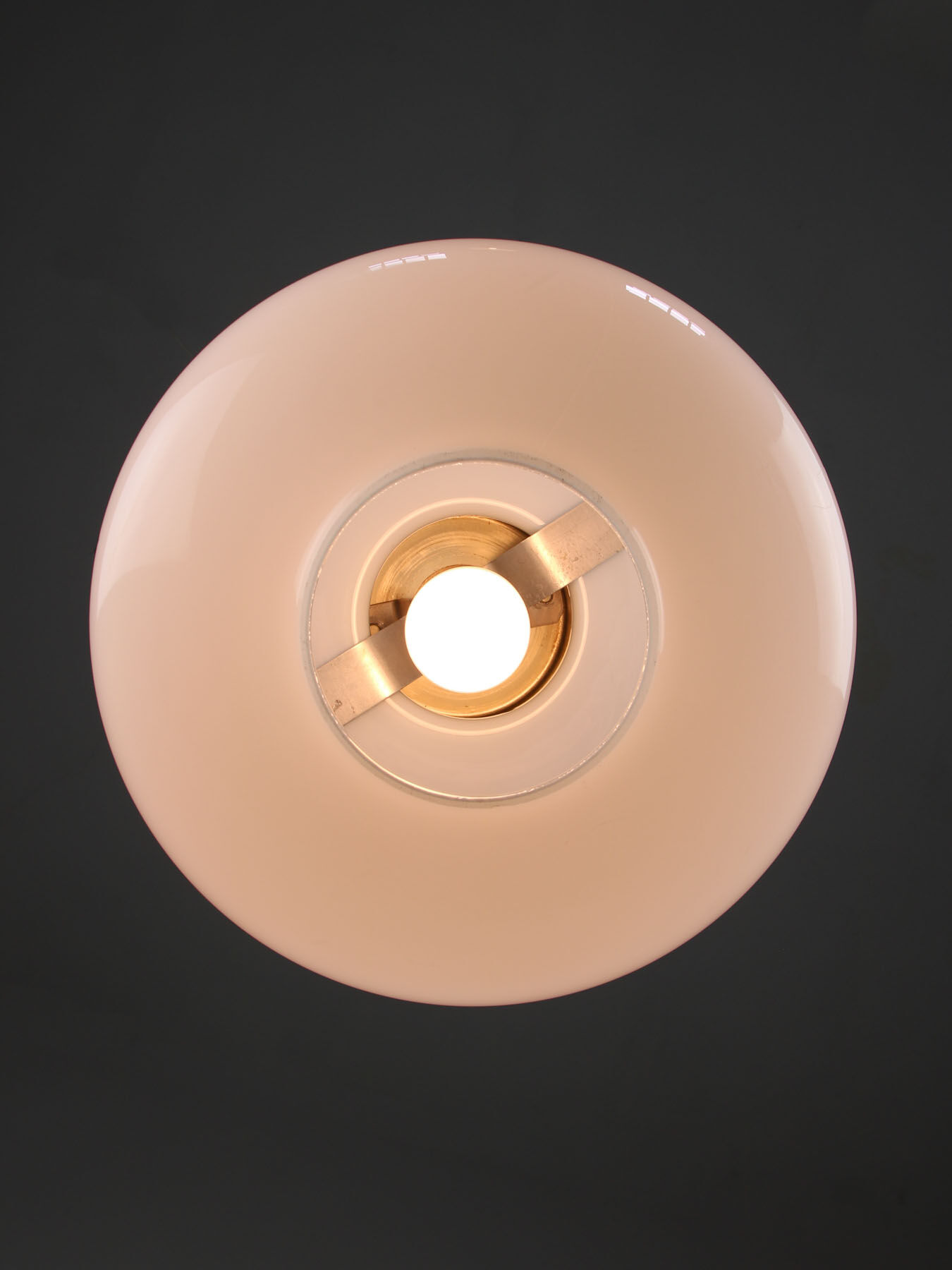 Mid-century opaline pendant lamp