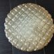 Round ceiling lamp in amber glass / vintage 60s-70s