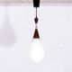 Suspension scandinave teck et verre opalin