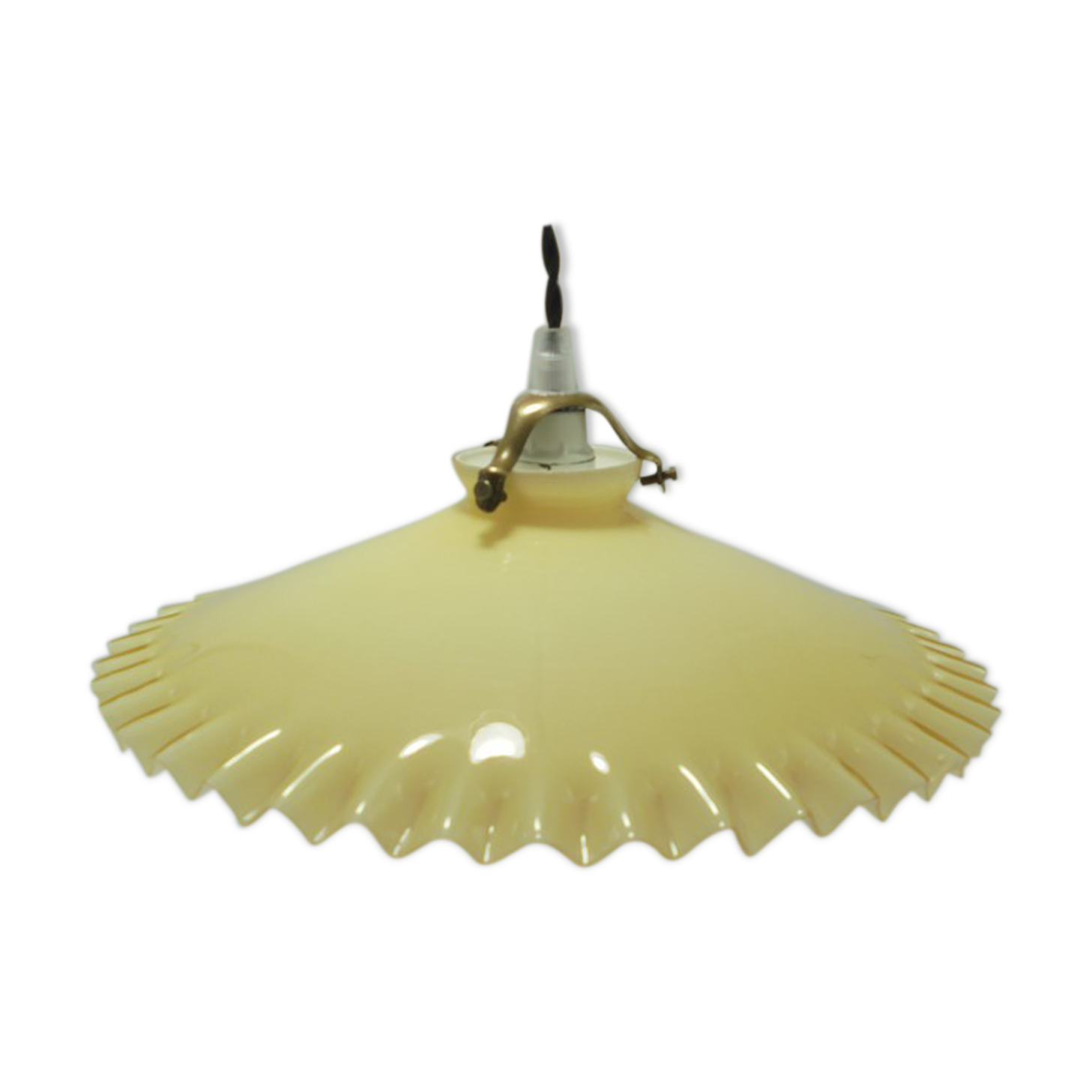 Suspension en opaline jaune