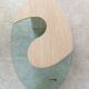Table basse en travertin et verre années 1970, Italie
