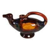 Zoomorphic duck jug in glazed ceramic Vallauris