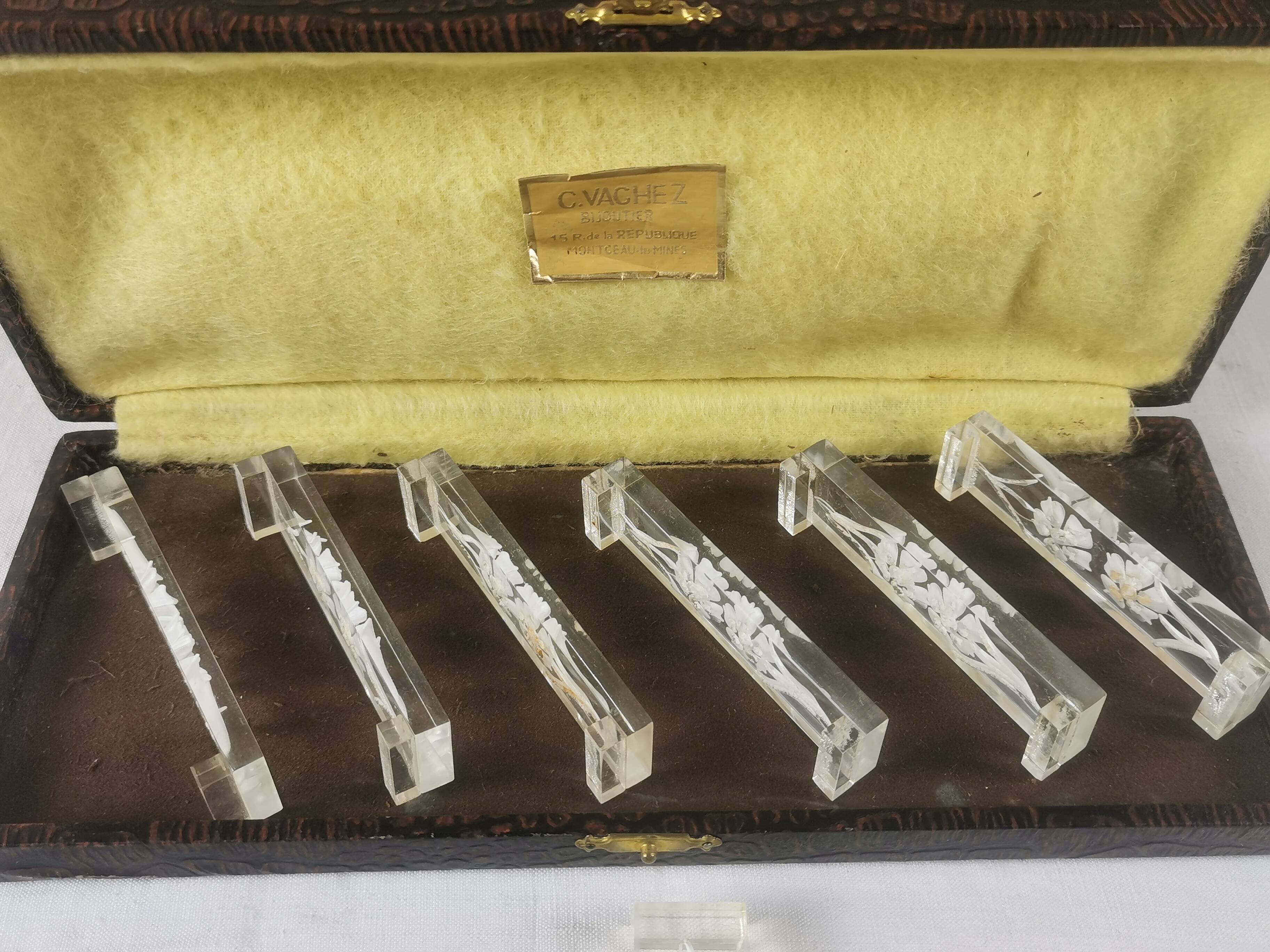 Coffret de 12 porte couteaux vintage