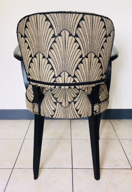 Chair bridge 50s art deco fabric