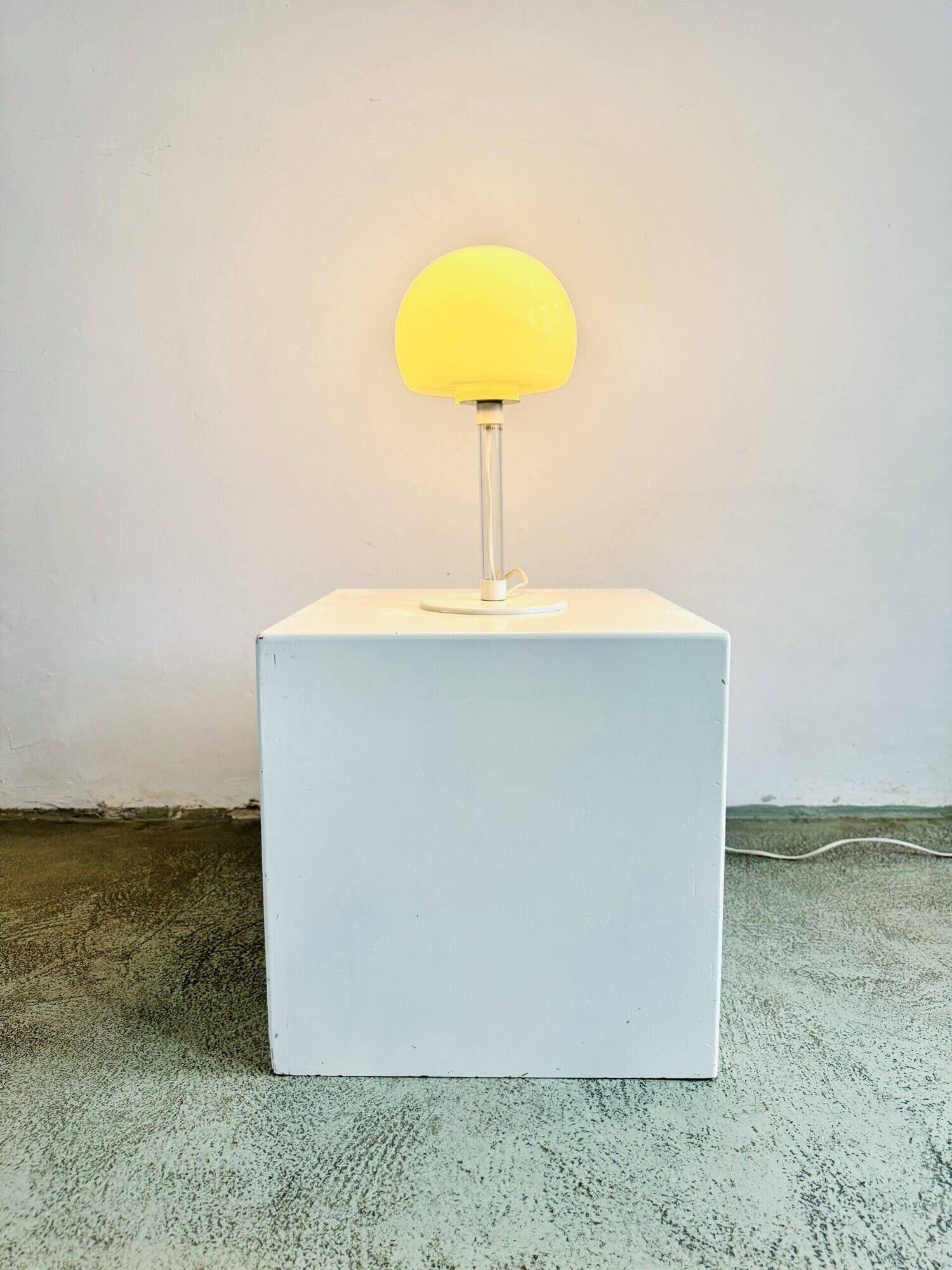 Opal Glass Sphere Table Lamp By Harco Loor For Harco Loor Design, The Netherlands 1980S