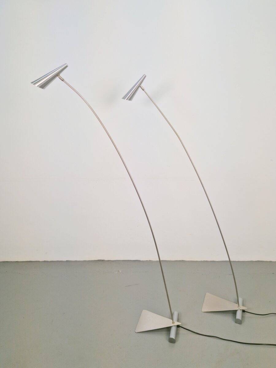 Postmodern Arch Metal Reading Floor Lamps from Hala Zeist, 1980s, Set of 2
