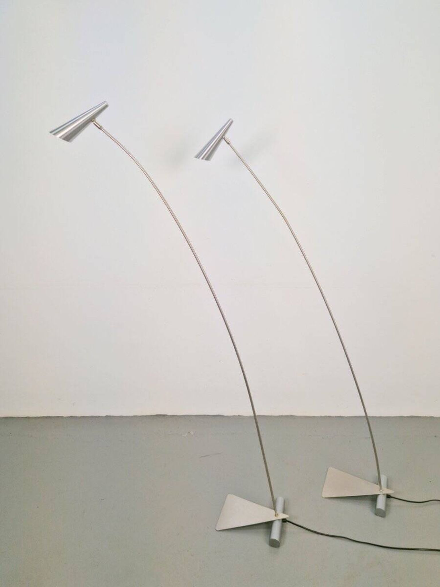 Postmodern Arch Metal Reading Floor Lamps from Hala Zeist, 1980s, Set of 2
