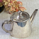 Silver-plated metal teapot, France, Art Deco