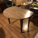 Vintage folding table in solid oak