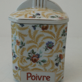 Set 4 pots à épices ancien décor floral