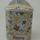 Set 4 spice pots old floral decoration