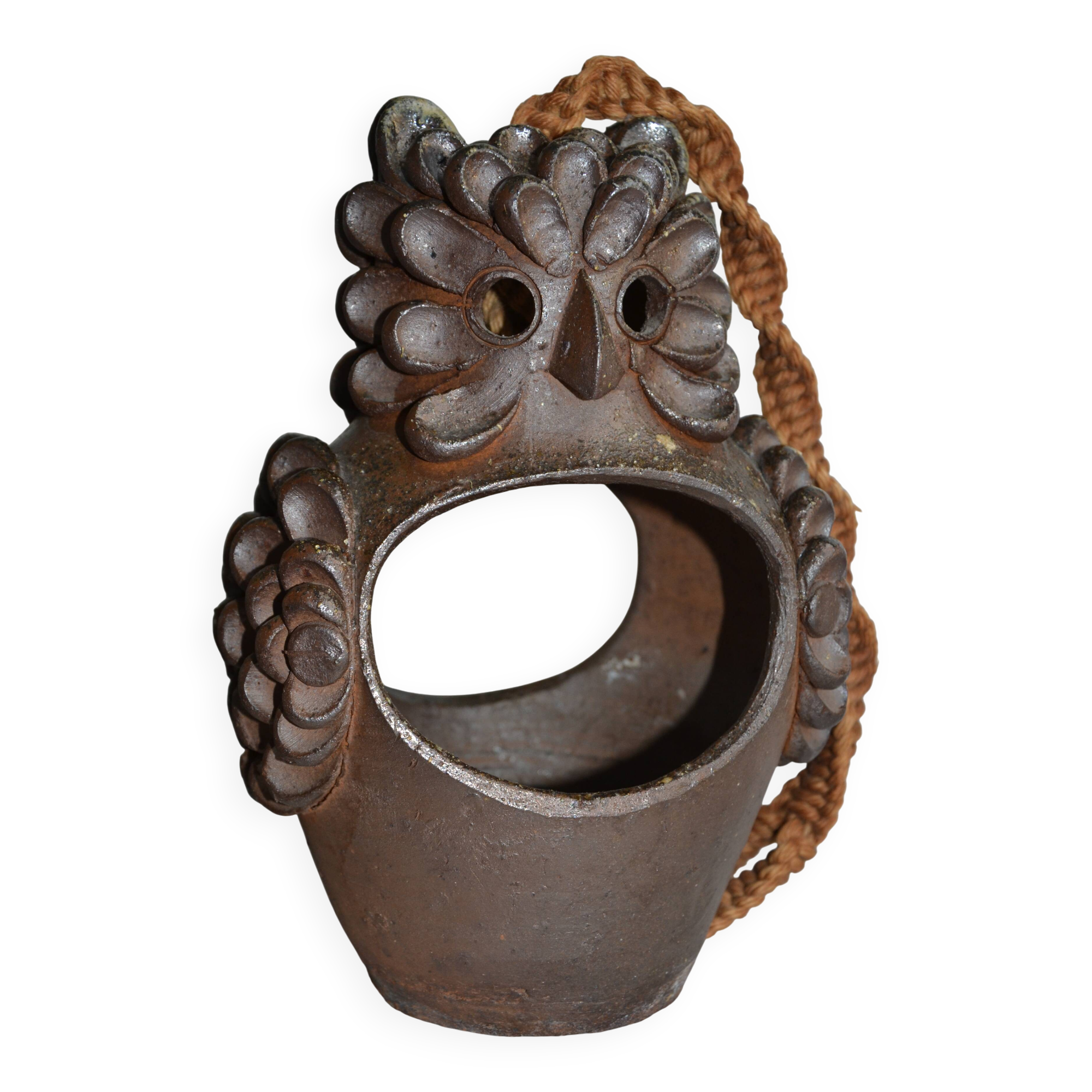 Sculpture/Owl Lantern ceramic 1950s