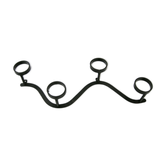 Vintage 1950 black metal hook
