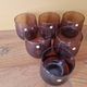 BIOT - Set of 6 bubble glass water tumblers in amethyst colour.