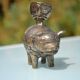 3 animal-shaped bronze candlesticks