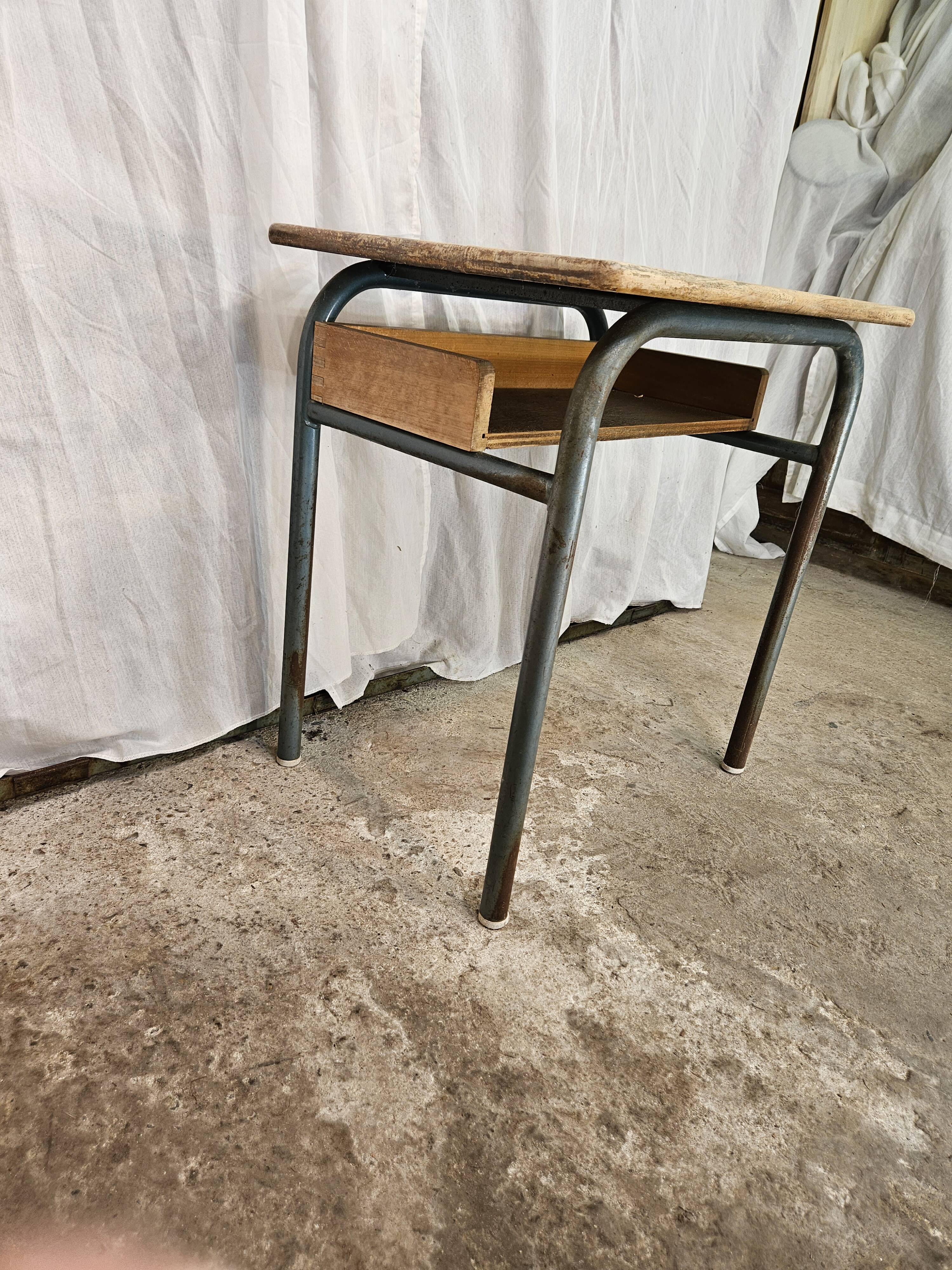 1960 school desk with locker