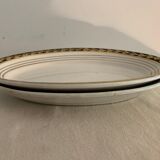 Pair of Saint Amand Ceranord gold and green porcelain dishes