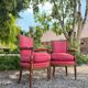 Pair of walnut armchairs from the Directoire period, 18th century