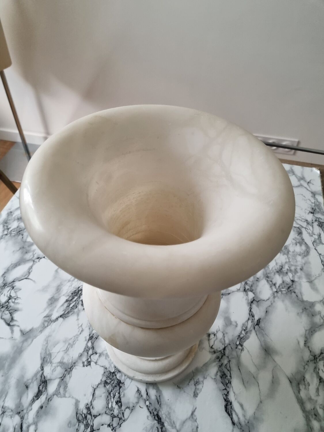 Lampe a poser en albâtre vintage