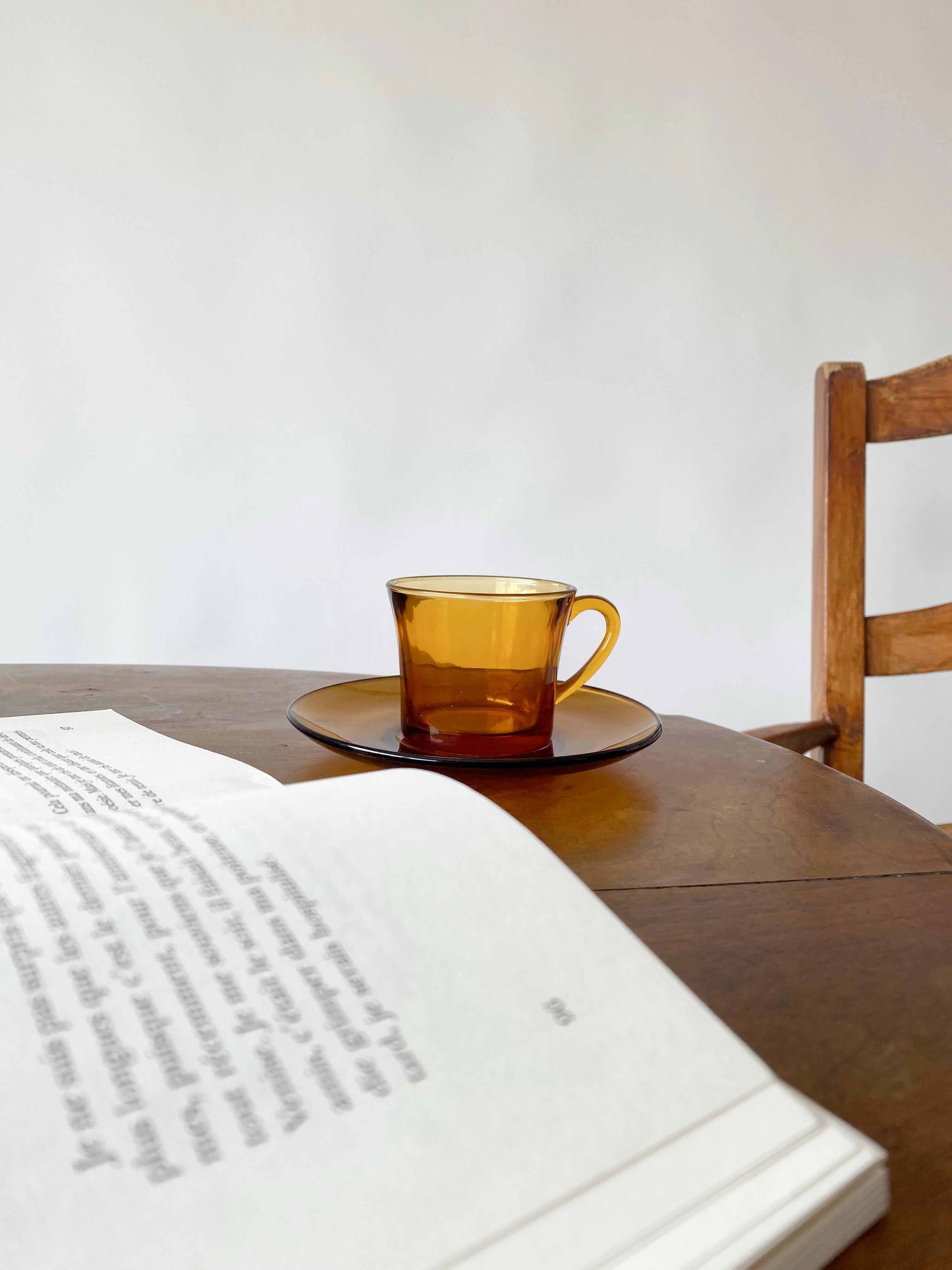 Service café 6 personnes vereco ambre
