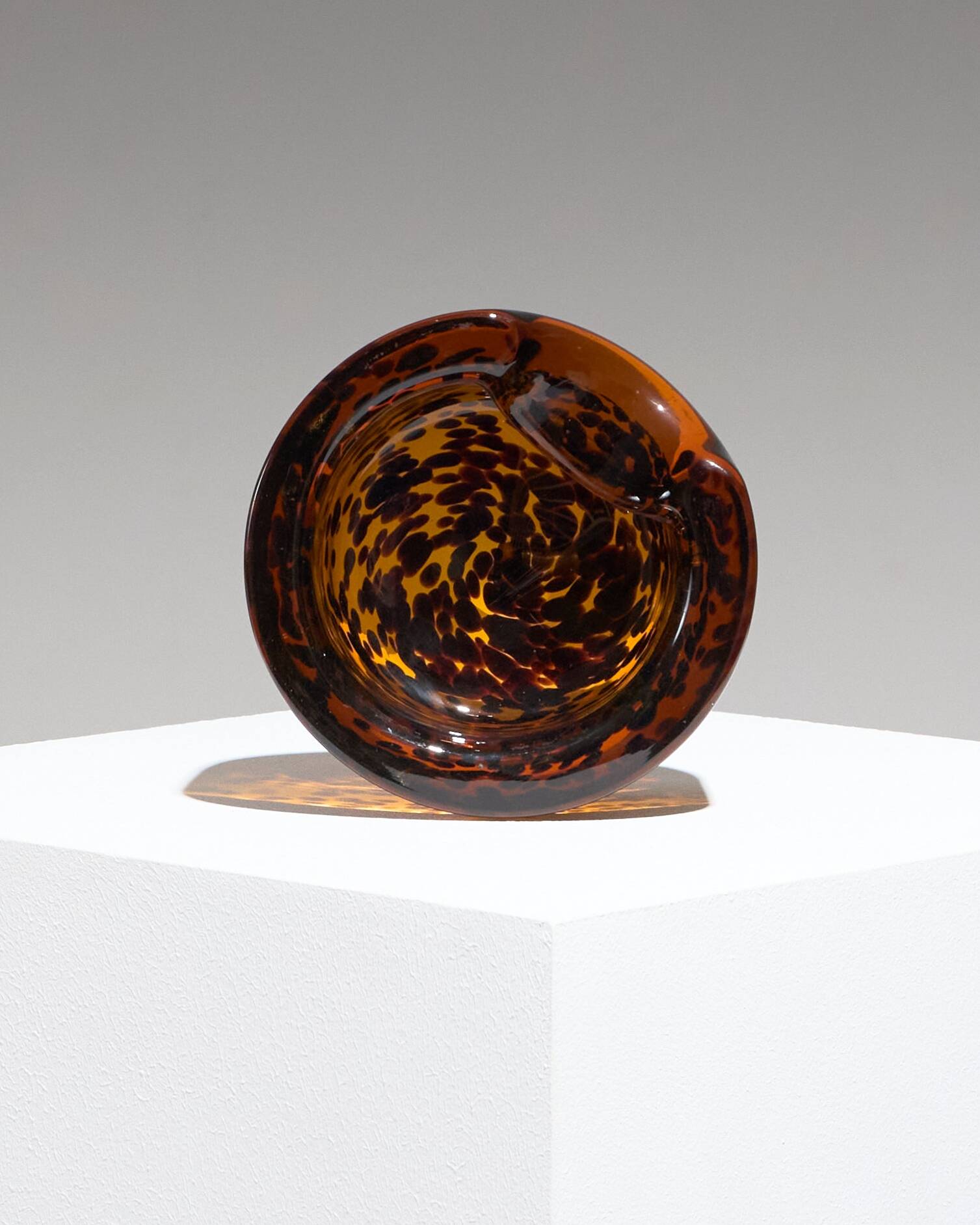 Amber Murano glass ashtray, 1960